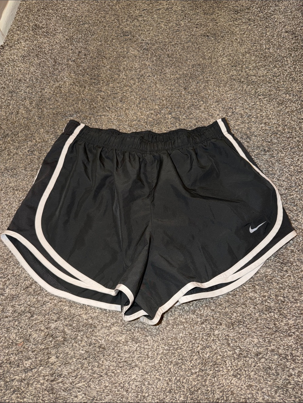 Nike Dark Gray Athletic Shorts with White Trim